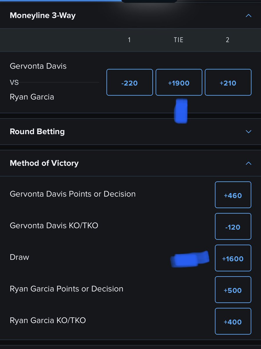 DFSCashLineups's tweet image. Anyone know the difference between Fanduel’s Tie and Draw on the fight tonight ?