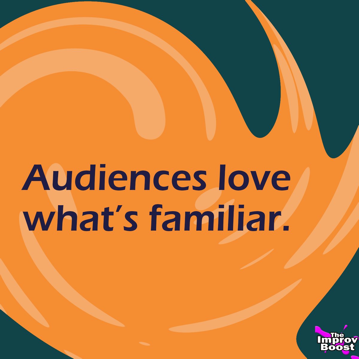 BoostImprov's tweet photo. This is what helps create patterns and gives emphasis to tag runs. Sometimes the biggest laugh comes from repeating what someone else had said.
#Improv #ImprovTips https://t.co/yVBEh4uVSD