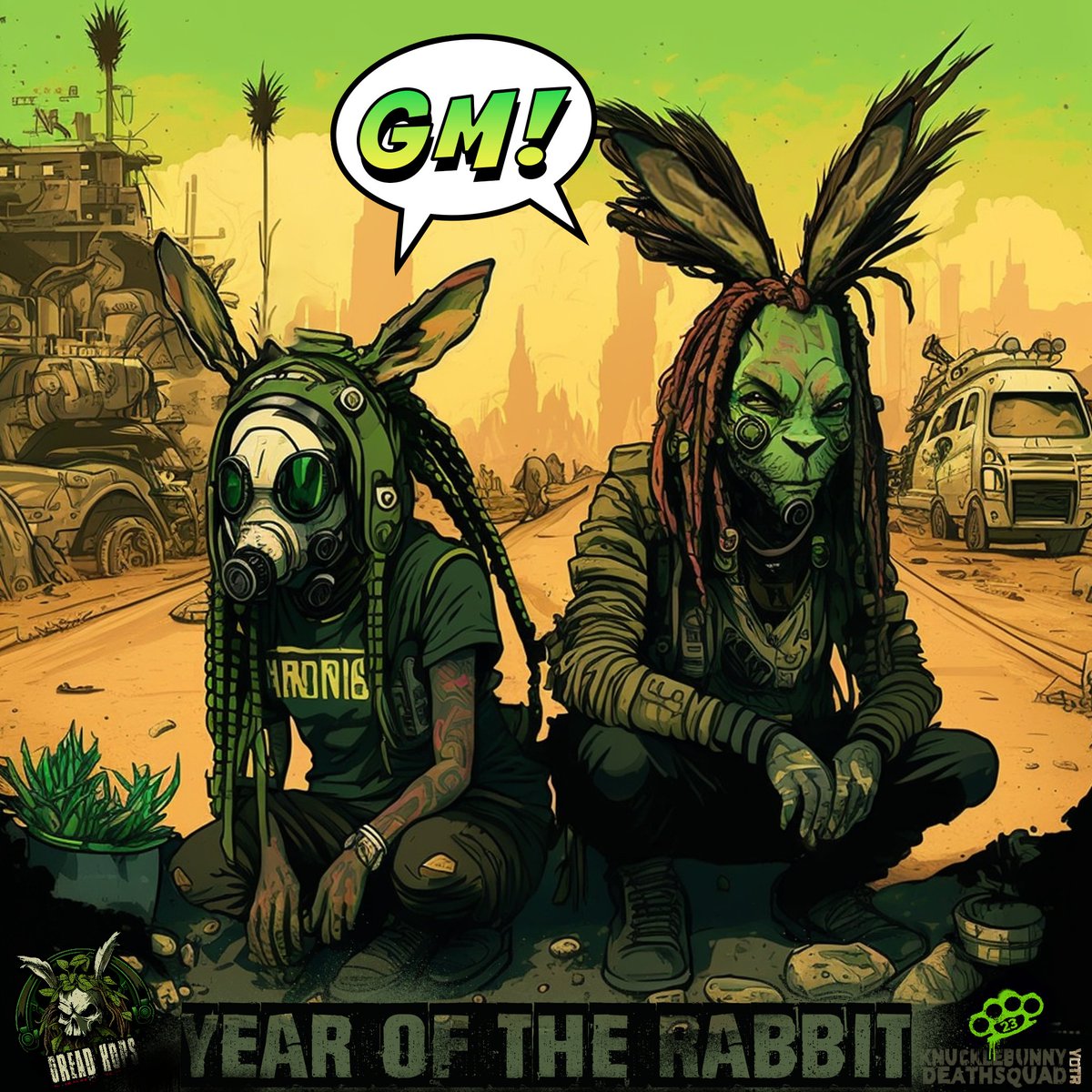 knucklebunnyds's tweet image. GM/GA #KnuckleBunnyDeathSquad!  Year of the Rabbit mint droppin&apos; SOON! 👀 &amp;amp; Ears to the Ground  Hop into The Burrows for info. discord.gg/kbds 
#NFTcommunity #canabis #SolanaNFTs #KBDS #KnuckleUp #NFTArt #Comics