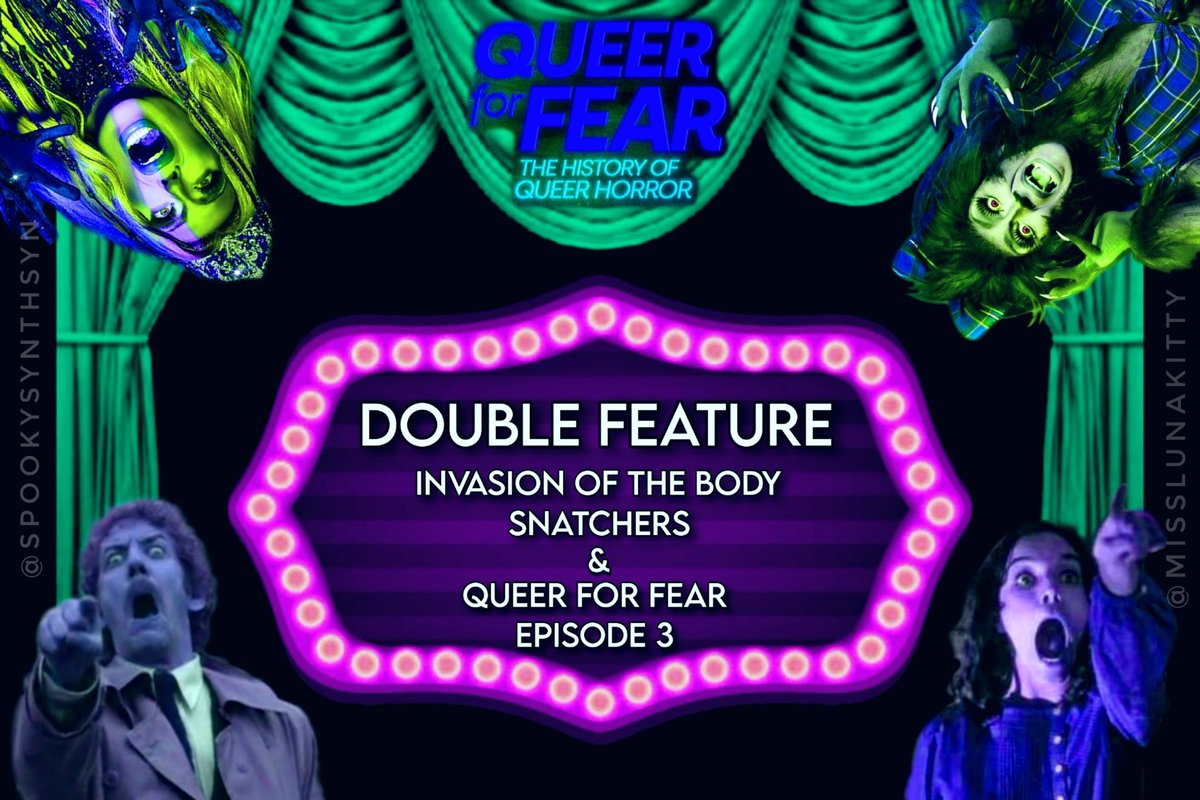 sihaya74's tweet photo. Join us Saturday 5/6 for Invasion of the Body Snatchers (1978) and Queer For Fear Episode 3!
#MoviesWithMoots 🎬🎥
#QueerForFear 🌈🎃
#DoubleFeature 🍿🎟️ 
💖💖💖 https://t.co/dsvCgEovD1