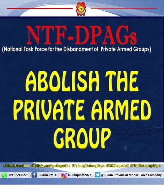 BiliranForce's tweet photo. NO TO PRIVATE ARMED GROUP
#LifeIsBeuatiful
#PNPKakampiNyo
#KaligtasanNyoSagotKo
#TulongTulongTayo
#MKKequalsK https://t.co/LgKUohVti0