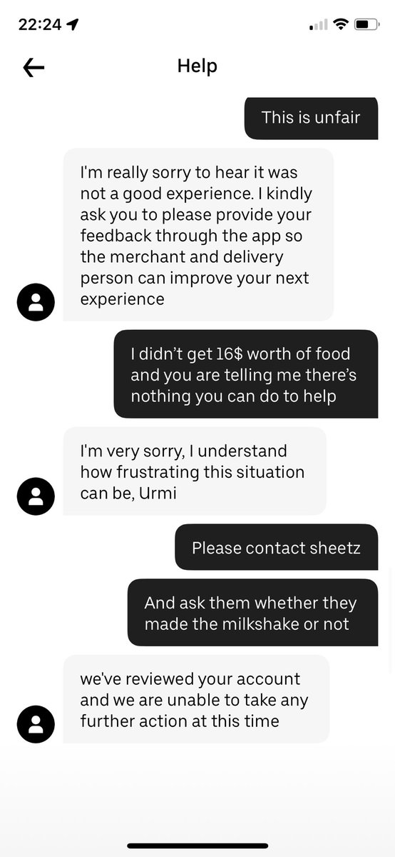 urmipathak's tweet photo. @UberEats @Uber_Support I ordered twice today from UberEats. Thumbs up was missing in the first order and in the second order 3 Milkshakes were missing. After reaching out the customer care, they were unsupportive. Looks like UberEats can’t be trusted the way it used to before. https://t.co/Ba73RsKIio