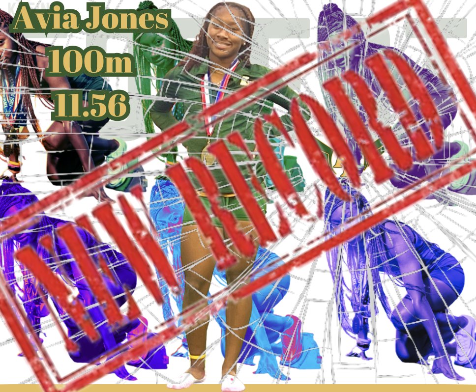 kftrackgirls's tweet photo. Another One...for the 2nd time this year, the 100m school record has come down making way for the new record of 11.56.Great job @AviaJones05_!! #KFBAMN23 #BackIIBusiness #FTF In It To Win It All๐ https://t.co/fWWfH2nJPF