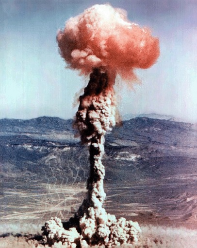 On Apr 22, 1952, atomic test Charlie, part of Operation Tumbler-Snapper, was detonated at Yucca Flat at the Nevada Test Site. It was the first Nevada nuclear test to be broadcast live on TV. bit.ly/e90awe DOE photo with copyright to Joy Garnett.