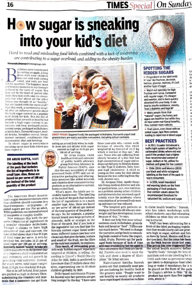 JhunuDr's tweet image. #HiddenSugar in your kid's diet driving the #childhoodobesity epidemic with a range of long term health consequences like diabetes, dyslipidemia and mental health issues. #Obesity #MentalHealth #MedTwitter