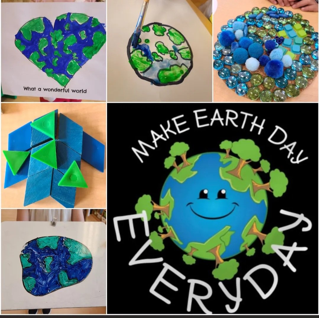 Some of our Earth creations in FDK this week. Make Everyday Earth Day! <a href="/LOC_YCDSB/">Light of Christ CES</a> #EarthDay