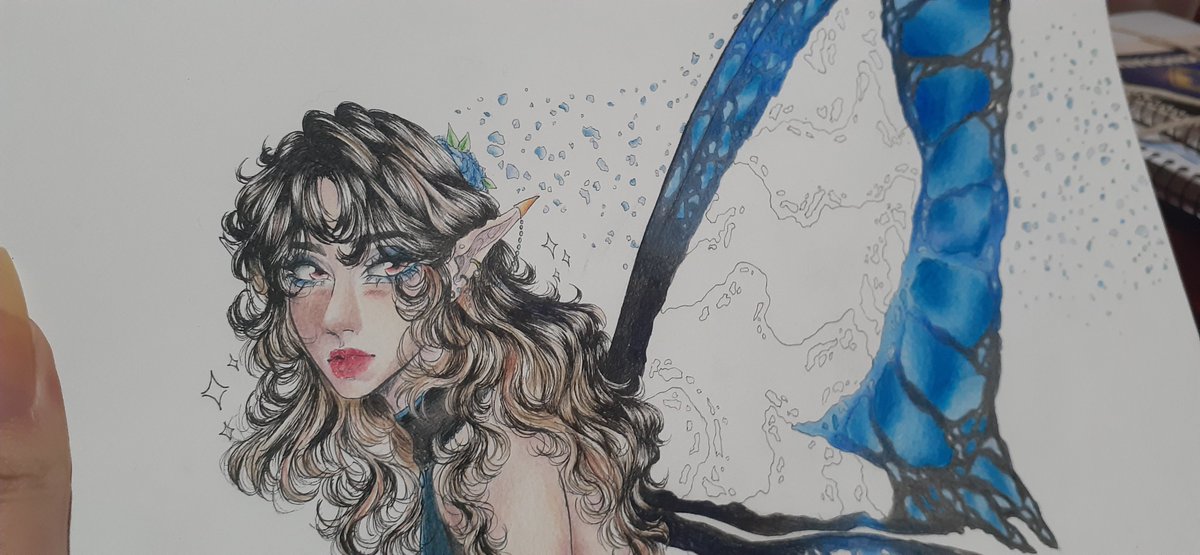 haha I'm not dead, still drawing and being active on insta!! #art #ArtistOnTwitter #wip #fairy