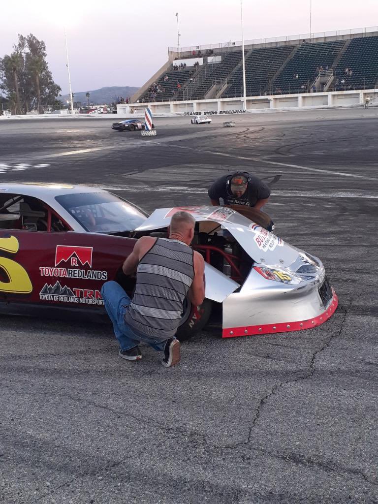 OrangeShowSW's tweet photo. Massive hit for Sean Rogers in Pro 4 ๐ฌ.
.
#orangeshowspeedway #sanbernardino #noscenter #route66 #nascar #nascar75 #socal #motorsports #race #racing #localracing #shorttrack #speedway #hotpitautofest #hotpit https://t.co/sTFl4Np4B7