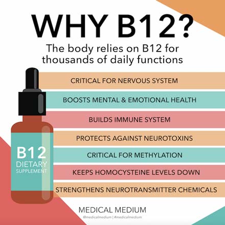 In our day and age, B12 is dearly needed. B12 reserves are diminishing with each generation that goes by and deficiencies are growing at an alarming rate. In truth, almost everyone is deficient in B12 today. 

medicalmedium.com/blog/why-b12