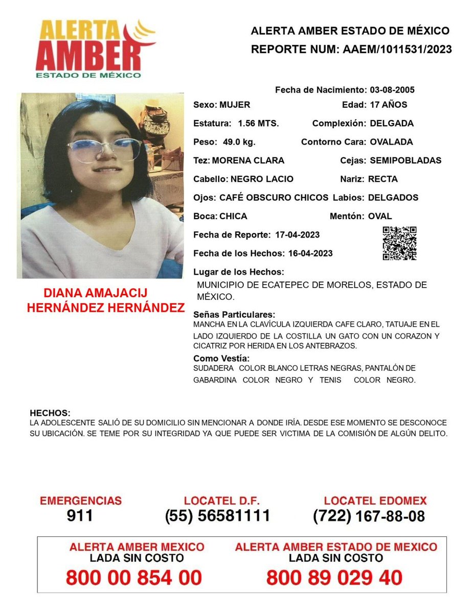 C5Edomex's tweet photo. 🔎 #ServicioC5ALaComunidad || Ayudemos a difundir cualquier información para localizar a la siguiente persona. Comuníquese sin costo al: ☎️ 800 890 29 40; o bien: 800 702 8770. 
Para #Emergencias en el momento de los hechos marque 📞 9⃣1⃣1⃣ https://t.co/69fK84fcUv