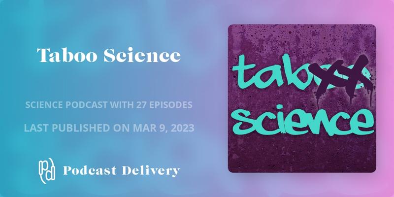 Dare to ask the unaskable? Join Ashley Hamer in @tabooscience the show that tackles society's taboos with a scientific twist. From cannibalism to shifting swear words, explore the science behind the forbidden. It's like an anonymous question box in science class! #podcastdelivery