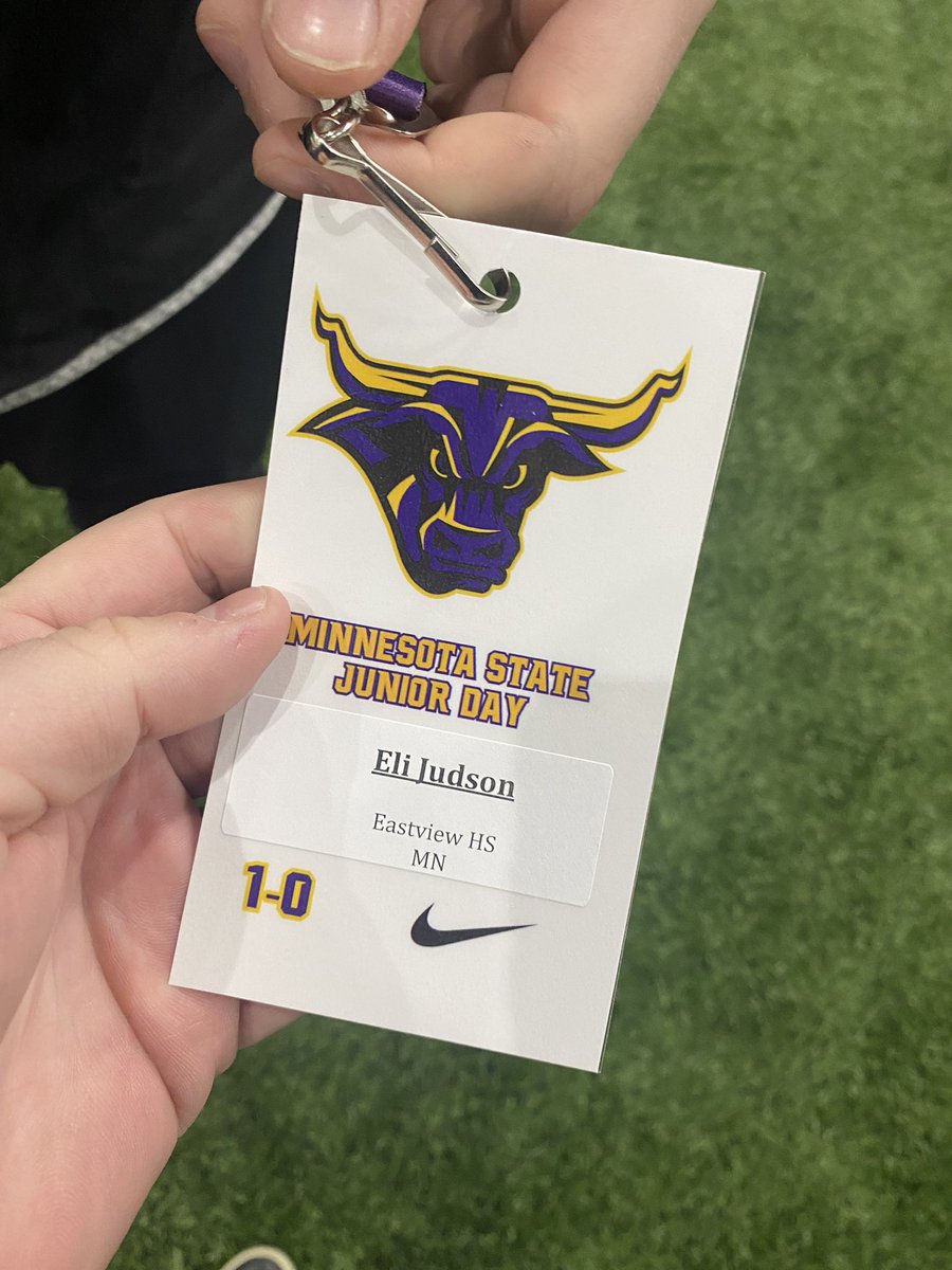 Thank you <a href="/MinnStFootball/">Minnesota State Football</a> for the time spent with me at your football camp last night  and Junior Day today. I had a great time competing and learning about the school. <a href="/Todd_Taylor28/">Todd A. Taylor Jr.</a> @hoffner_todd <a href="/1Eastview1/">Eastview Football Recruiting</a>