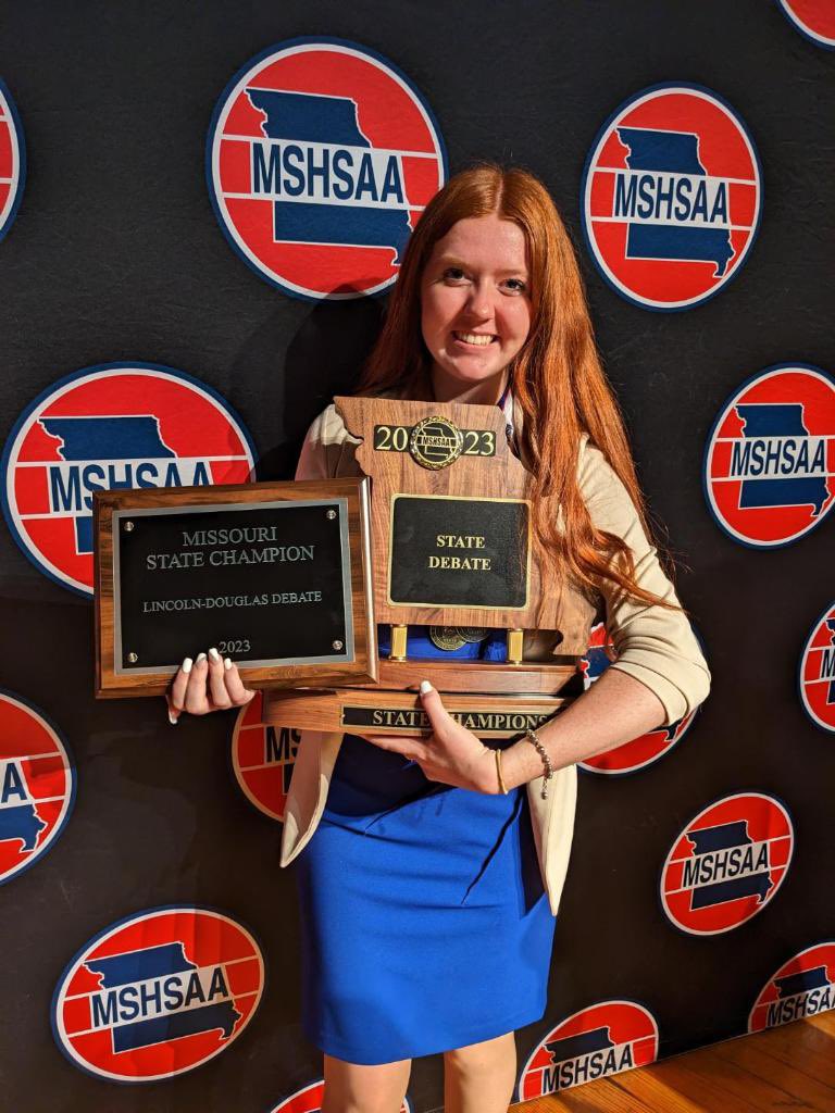 bssjaguars's tweet photo. MSHSAA State Championship

Senior Allison Cooper - State Champion in Lincoln-Douglas Debate

Sophomores Auden Dixon &amp; Garrett Flack - 4th in Missouri in Policy Debate https://t.co/uCbJBN0329