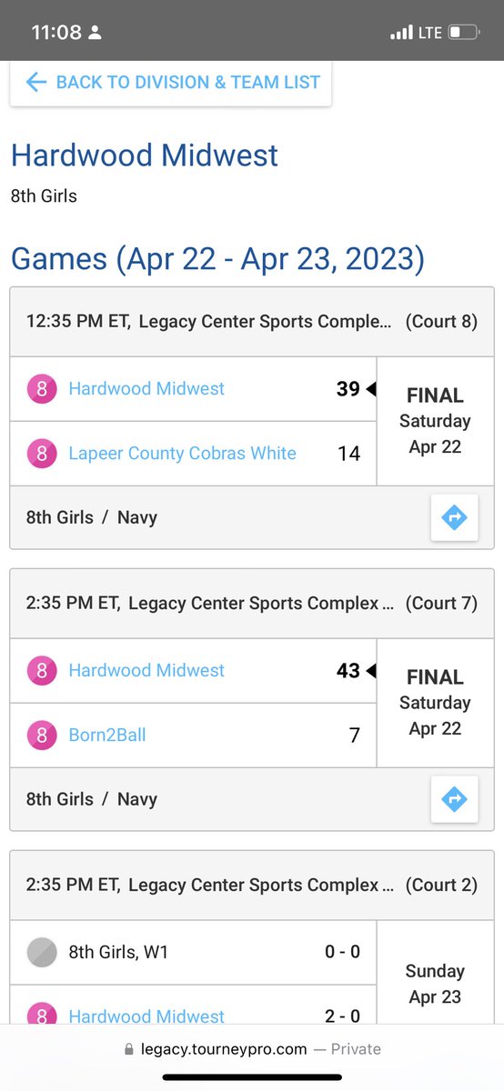TRosema's tweet photo. Hardwood Midwest 14U girls went 2-0 today. On to the tournament play tomorrow. @HardwoodMW1 https://t.co/c9H5SSh5uw