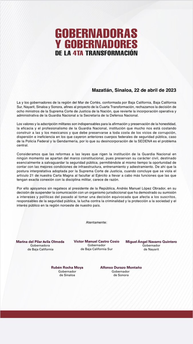 Alfonso Durazo tweet media