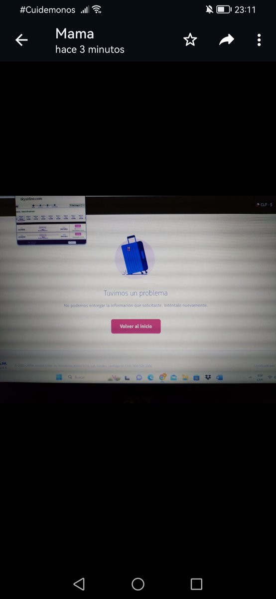Marcochacon_ini's tweet photo. @LATAM_CHI Hola, Buenas noches, recurro a ustedes para  solicitar ayuda con la compra de pasajes, pues al finalizar con los datos y medio de pago, me sale el siguiente mensaje en la página. Ya se ha intentado 3 veces y sigue saliendo lo mismo. https://t.co/0OAFwmUfVZ