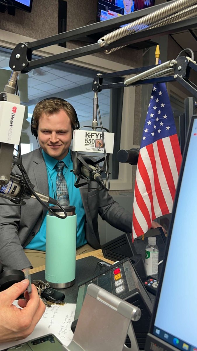 ColeChristense8's tweet photo. POV: You're on the radio railing against the over reach of the fed. #kfyr #FreedomFriday #conservative #fed #republican #EarthDay https://t.co/2GEkZfJLCp