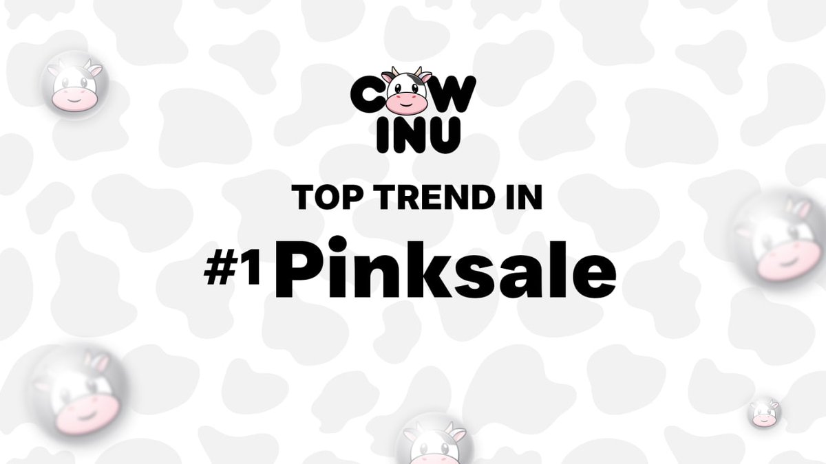 👊 We are the strongest community and we have already shown our strength. Let's take this all the way until the end of the presale. The top spot belongs to us! 🚀🐄💰 #CowInu #Presale #Pinksale #CommunityPower 💪

pinksale.finance/launchpad/0x9D…