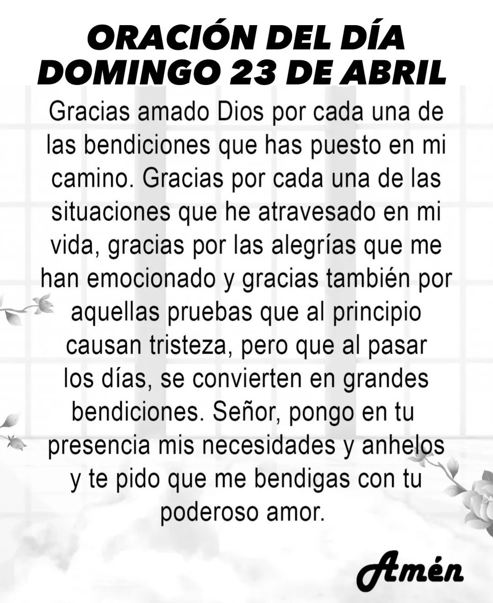 oracionsanadora's tweet photo. Oración del día domingo 23 de abril de 2023. https://t.co/eqHEGiyB3G