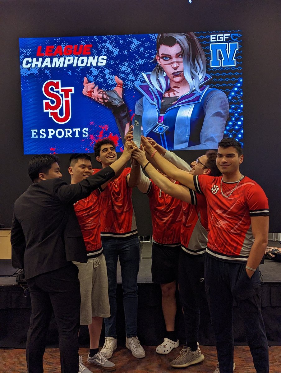 @officialEGF (@officialegf) on Twitter photo HUGE congratulations to our final GRAND CHAMPION of the night, @eSports_StJ taking EGFC's first ever Valorant title! 🏆
GGs to the <a href="/bluehenesports/">Blue Hen Varsity Esports</a> on their incredible underdog run 💪 HUGE congratulations to our final GRAND CHAMPION of the night, @eSports_StJ taking EGFC's first ever Valorant title! 🏆
GGs to the <a href="/bluehenesports/">Blue Hen Varsity Esports</a> on their incredible underdog run 💪