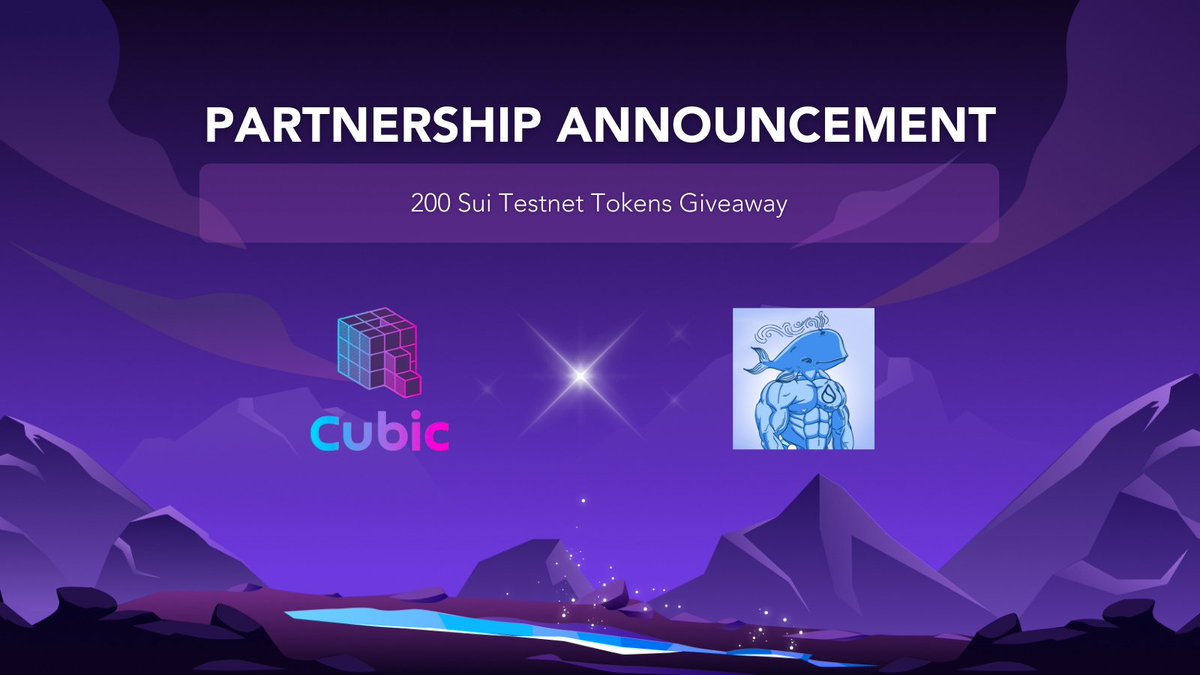 cubicgamesxyz's tweet photo. New partnership: @SuiWhale 🤝 @cubicgamesxyz 🎉

💰To buidl @SuiNetwork together, we’re giving away 200 $SUI Testnet Tokens!

Enter: 
✅ Follow, rt and ❤️ 
✅ Complete the Tasks: https://t.co/reQkT0uCjL

#Sui #Suinami #Giveaways https://t.co/bdqvoLAK3L