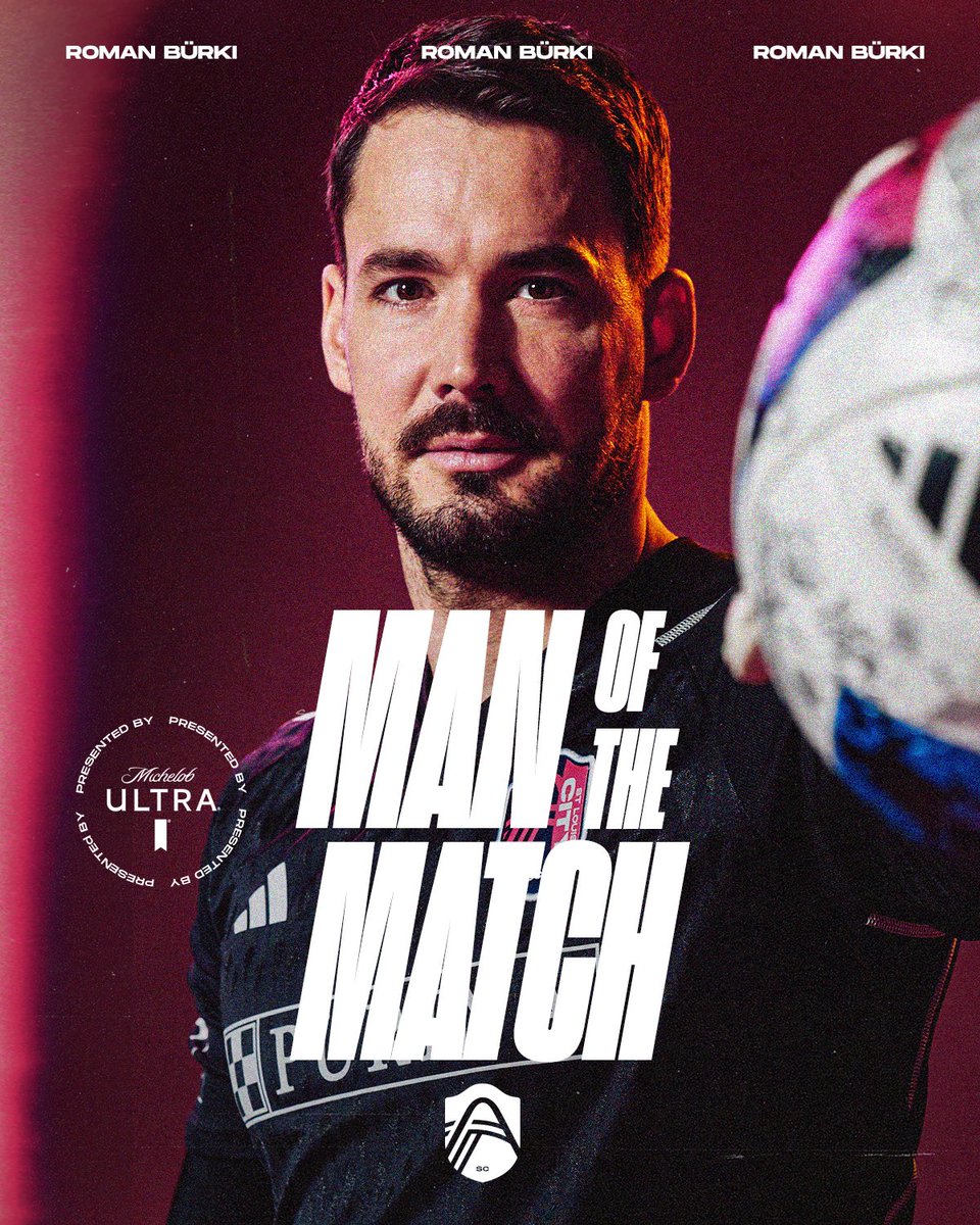 stlCITYsc's tweet photo. Cheers to tonight’s Man of the Match, Roman Bürki! 🫡 

#AllForCITY x @MichelobULTRA https://t.co/35hj9qHU0H