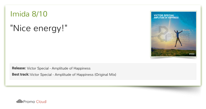 DanDelaforce's tweet photo. Imida reviewed Victor Special - Amplitude of Happiness. 8/10 https://t.co/5Ixz42wFQZ