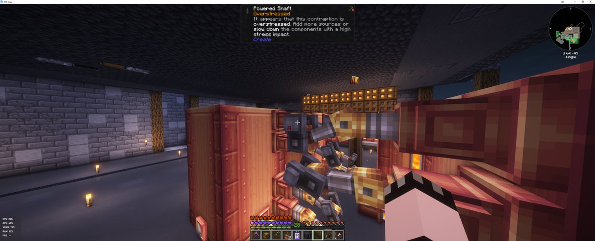 jester1147's tweet photo. sure... this seems legit.
Gotta love when #CreateMod acts up, or is it a pack problem...
But nothing connected and yet its overstressed...
Suddenly i feel mocked and attacked.
#Minecraft #MinecraftProblems https://t.co/08YACPmkVg