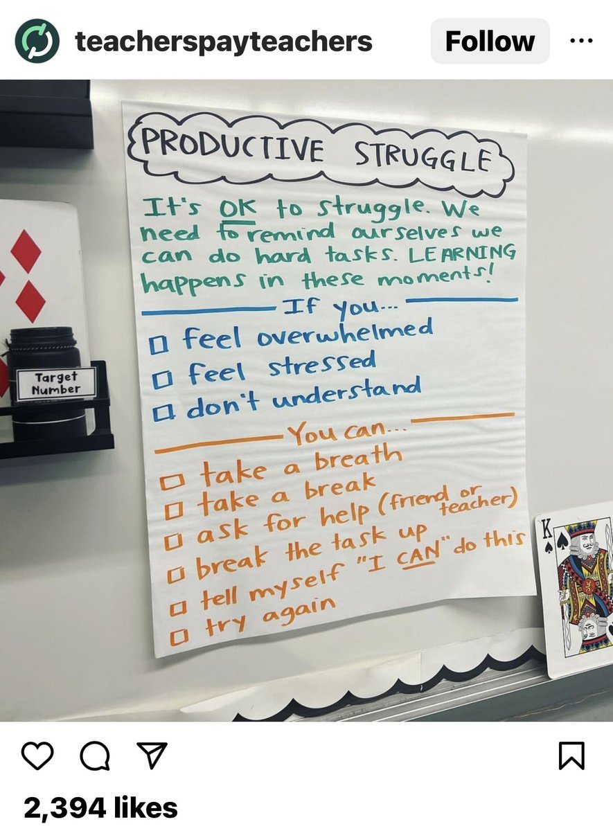 KameronWilder's tweet photo. Anxiety is definitely real for many, but I have 8 year olds telling me they have anxiety and can’t deal…Can we reframe that word to struggle? And then parent/coach these strategies? #resilience #change #disappointment #perseverance #NotAlwaysEasy https://t.co/cL3LMSNSj1
