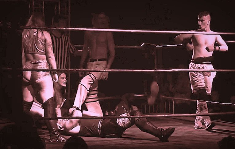 AdrenalinePW's tweet photo. #CGS invading #APWHouseParty on Friday night during the main event between @ThatValiantKid and #JaysonKrash https://t.co/POJUH3ausn