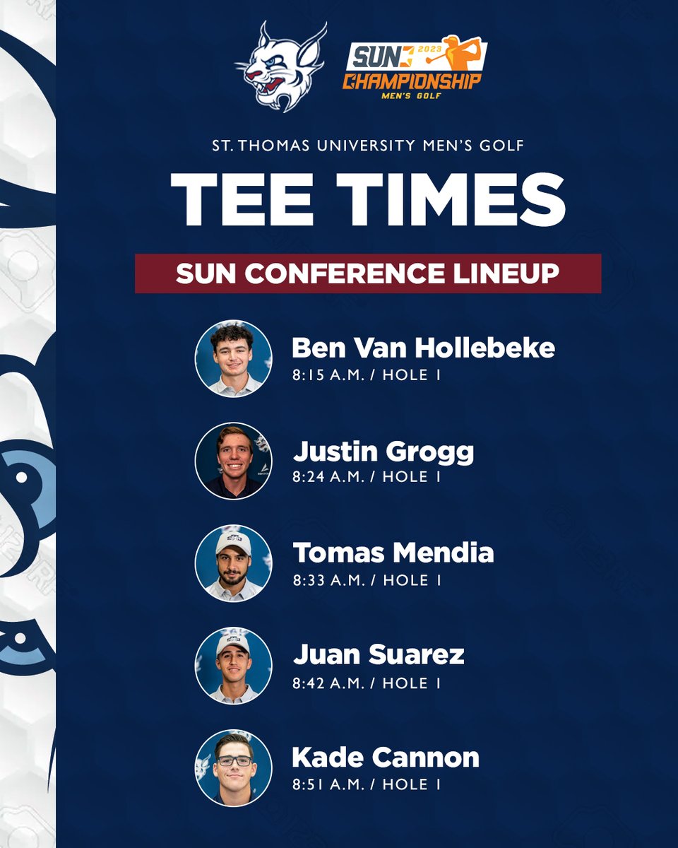 STUGolf_'s tweet photo. Here are our #SUNGolf Conference Tournament Lineups! ☀️⛳️

WLiveStats - https://t.co/e1URYv9zhC
MLiveStats - https://t.co/dT5Z6M2xhf

#STUGolf https://t.co/qXURL91FI6