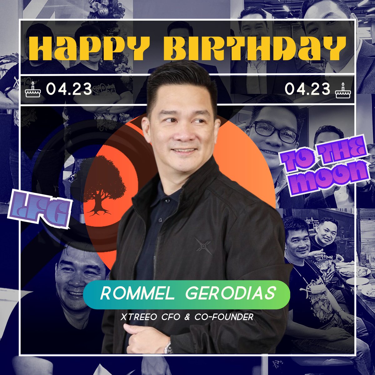 Happy Birthday to our hardworking CFO and Co-Founder Mr. Rommel Sim Gerodias, from your XTreeO Family!

Wishing you the best slice of happiness today and days to come!