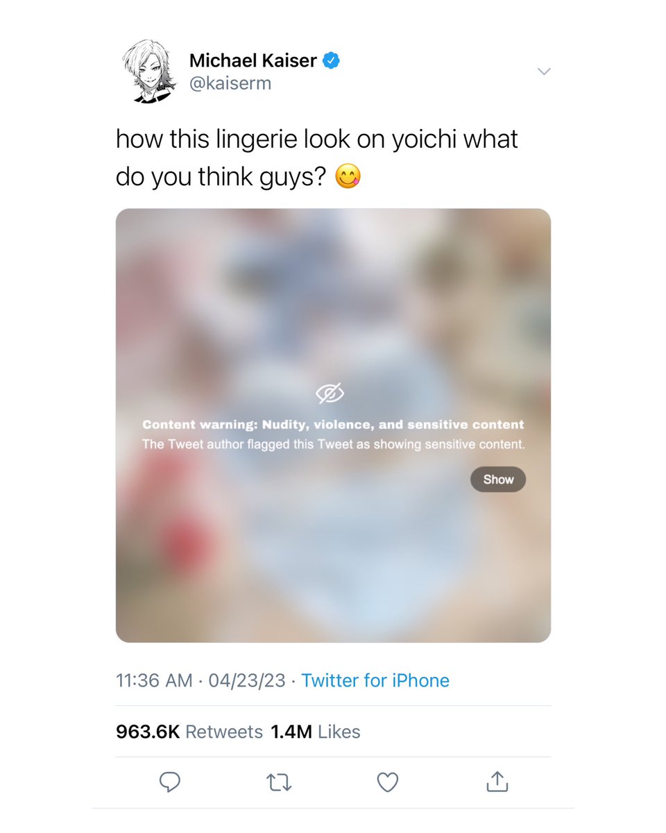 nijugonichi's tweet photo. lingerie — an #allsagi 🔞 nsfw socmed au 

in which kaiser slips up (not really) and posted a picture of a lingerie to ask his fans if whether will it suit isagi or not 

cue the isagi simps gc raining hell on him and the fans destroying the platfrom from shock https://t.co/muM2zvTOKz