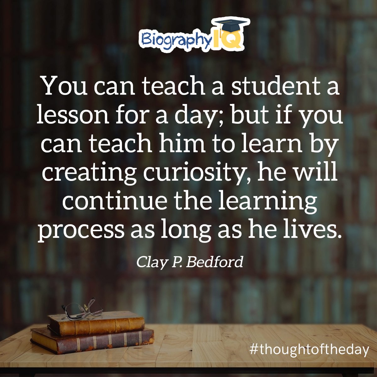 #teachastudent #lesson #learn #creatingcuriosity #learningprocess #lives #claypbedford #thoughtoftheday #Motivationalquote #dailymotivation #quotes #quoteoftheday #todaythought #quotesaboutlife #quoteofthelife #dailyquotes #dailythoughts #motivationquotes