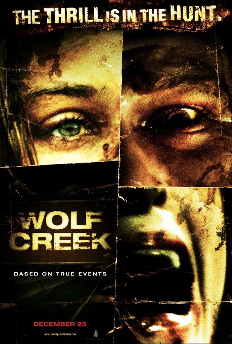 #NowWatching I’ve heard about this one enough — I’m finding out for myself!

WOLF CREEK (2005) 🚙🩸🔪

Directed by Greg McLean

#FirstViewing #WolfCreek #2000sHorror #FilmTwitter #HorrorCommunity