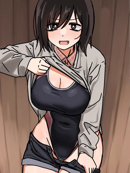 最近暑いから水着描いた 