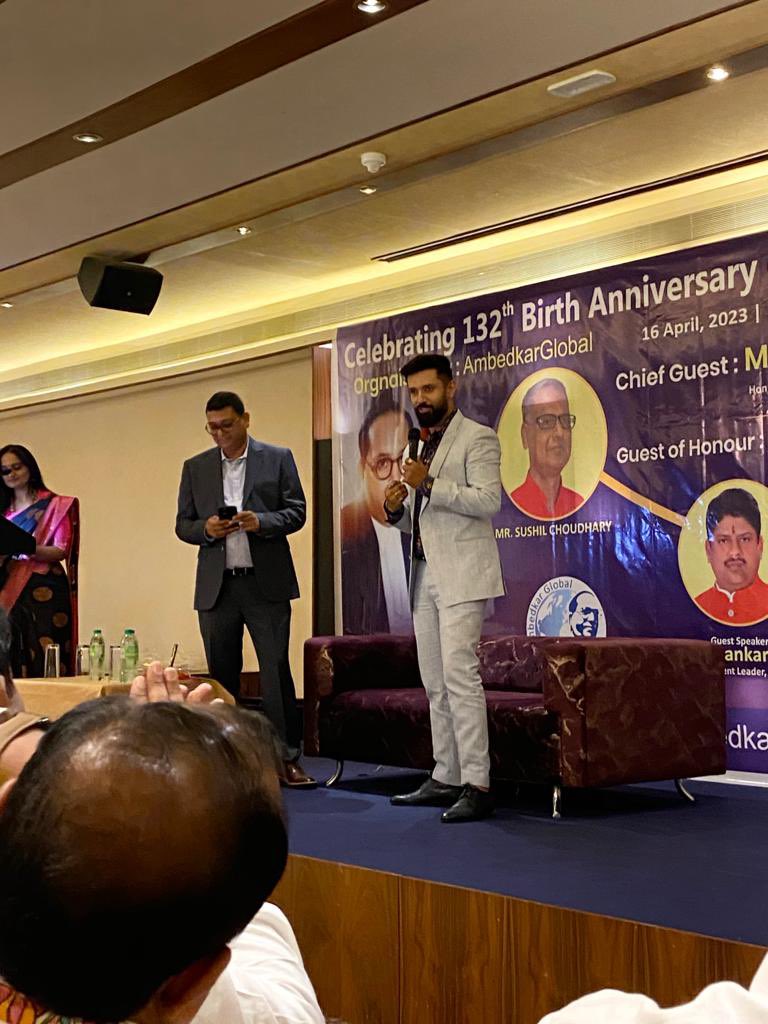 ravischand's tweet photo. Celebrated @ambedkar_global  Jayanti in Dubai with @iChiragPaswan @chiragpaswan @IGuruPrakash https://t.co/FSIU87h7zz