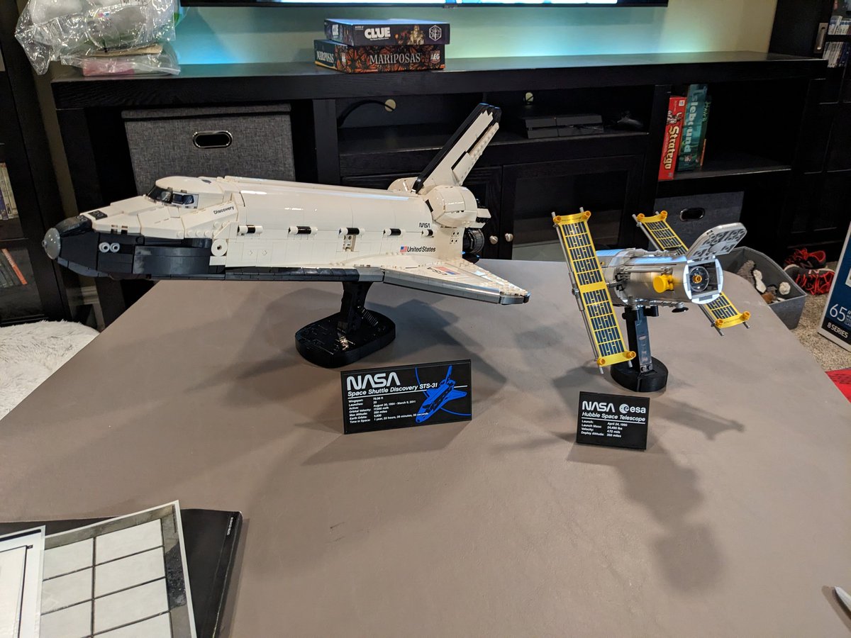 RedMonsterSC's tweet image. The Space Shuttle and Hubble are done!! Now I just need to finish that display cabinet they're supposed to sit on... #TooManyProjects