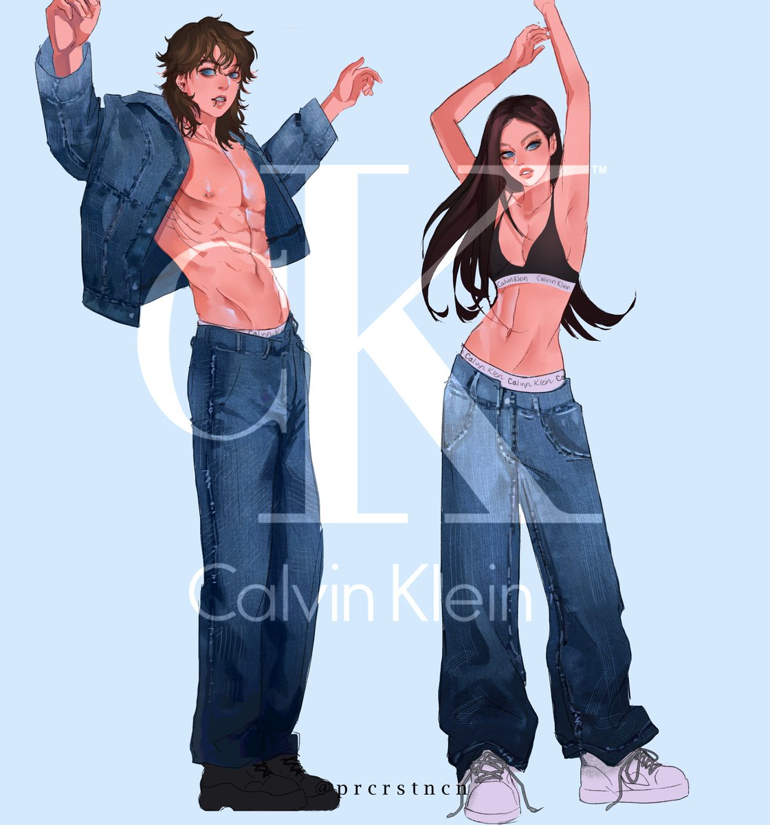 Prcrstncn's tweet photo. Now is time for #teamcalvin
its funny how the hootest team is also the shy one
#jungkook #jennie #btsfanart #blackpink
#jungkookcalvinklein #jungkookxcalvinklein #jenniekim #blackpi̇nkjenni̇e #jungkookfanart #jenniefanart #jenniexcalvinklein https://t.co/KlwUaNm5uI