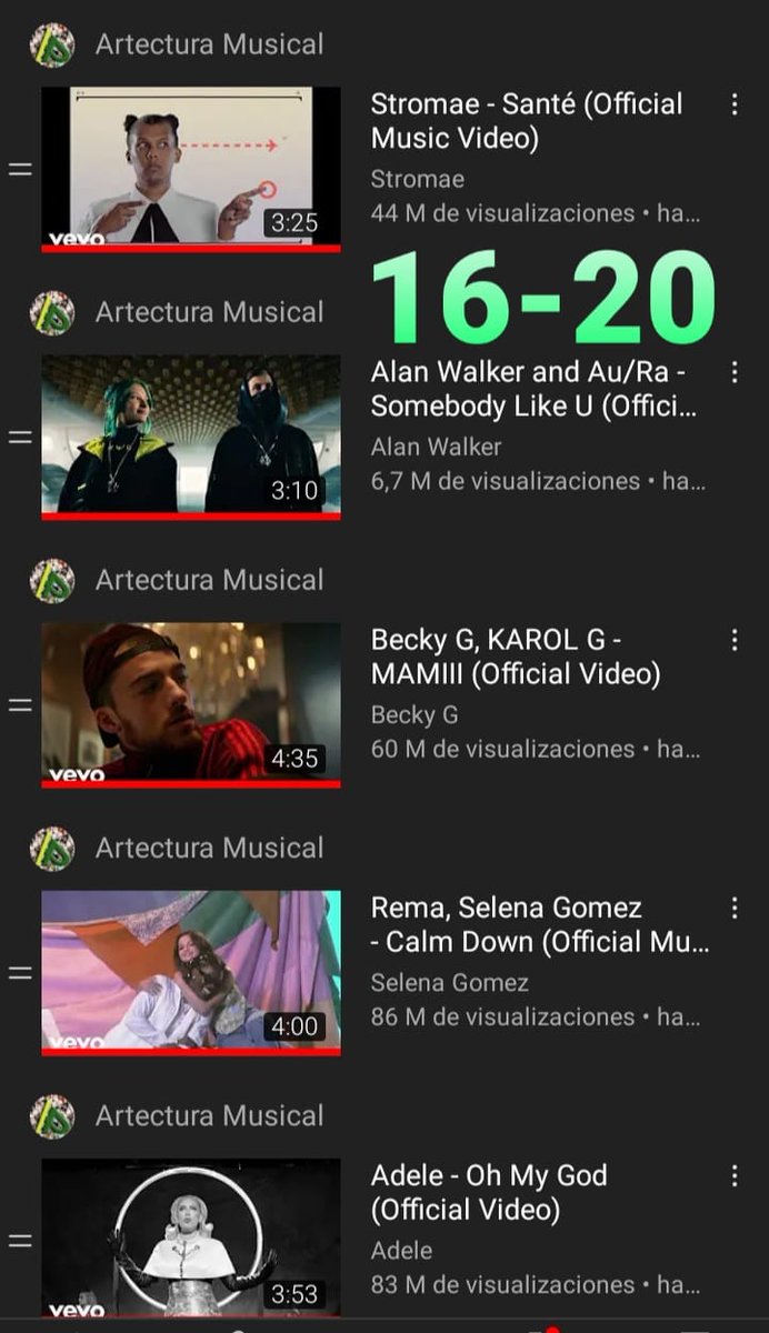 ARTECTURAMUSICA's tweet photo. #Ranking #musical #pop 10/2022 DEL 1 AL 20 #երաժշտություն #musiqi #সঙ্গীত #តន្ត្រី #ಸಂಗೀತ #音乐 #音樂 #සංගීතය #음악 #მუსიკა #સંગીત #संगीत #music #音楽 #музыка #ດົນຕີ #സംഗീതം #संगीत #хөгжим #संगीत #เพลง #இசை #мусиқӣ #సంగీతం #müzik #موسیقی #musiqa #nhạc #Ukraine #ArtecturA https://t.co/kKghQtS0Xc
