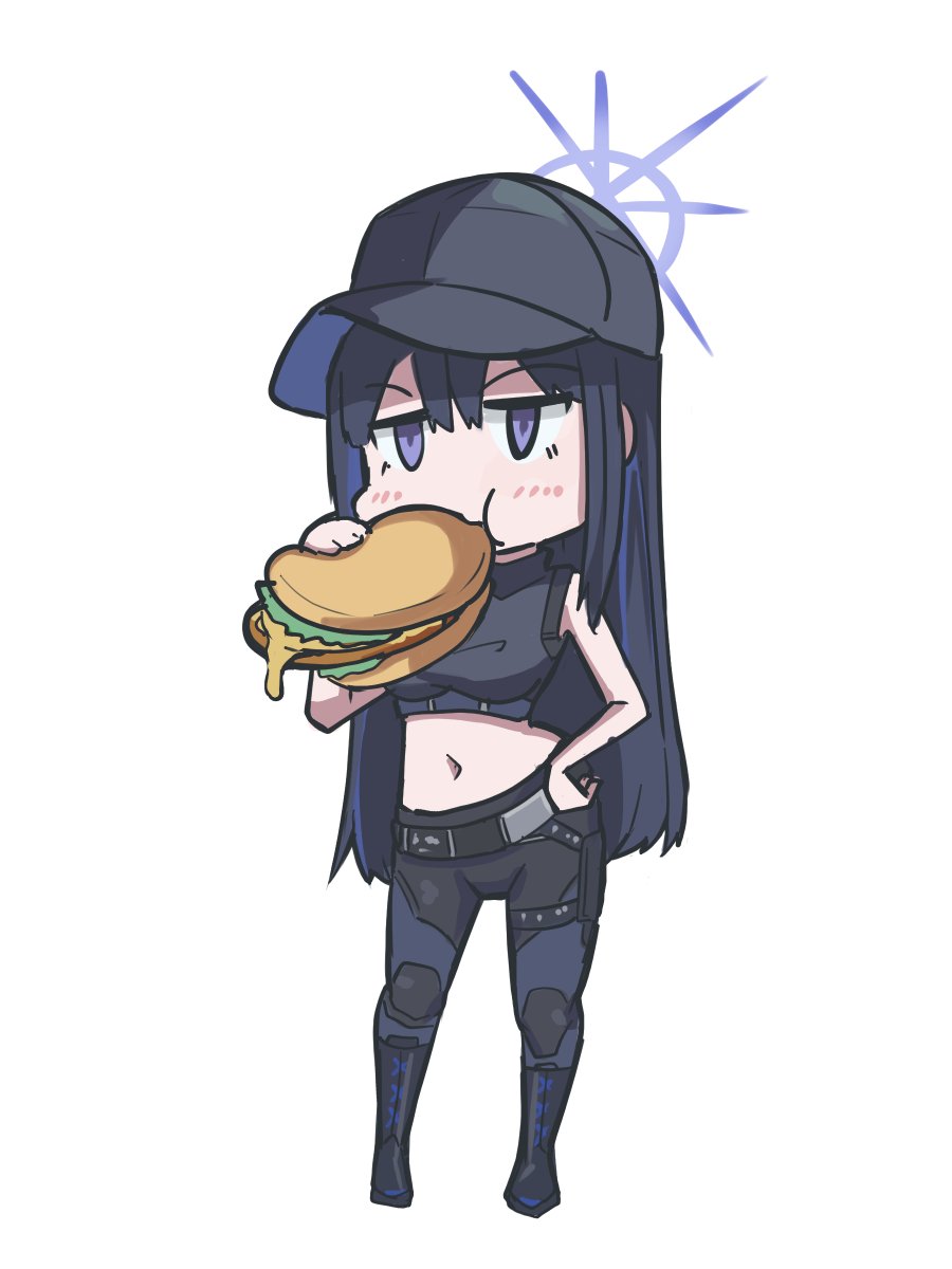 「ハンバーガーVSサオリ#ブルーアーカイブ #ブルアカ #BlueArchive 」|おむらいぬのイラスト