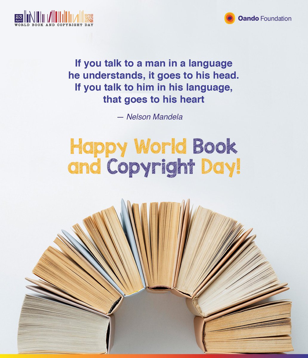 OandoFoundation's tweet photo. Happy World Book and Copyright Day. Encourage your children to learn a native language and to read books about our culture.
#worldbookday2023 #books #reading #bookandcopyrightday #indigenouslanguages https://t.co/MVPY3j5krF
