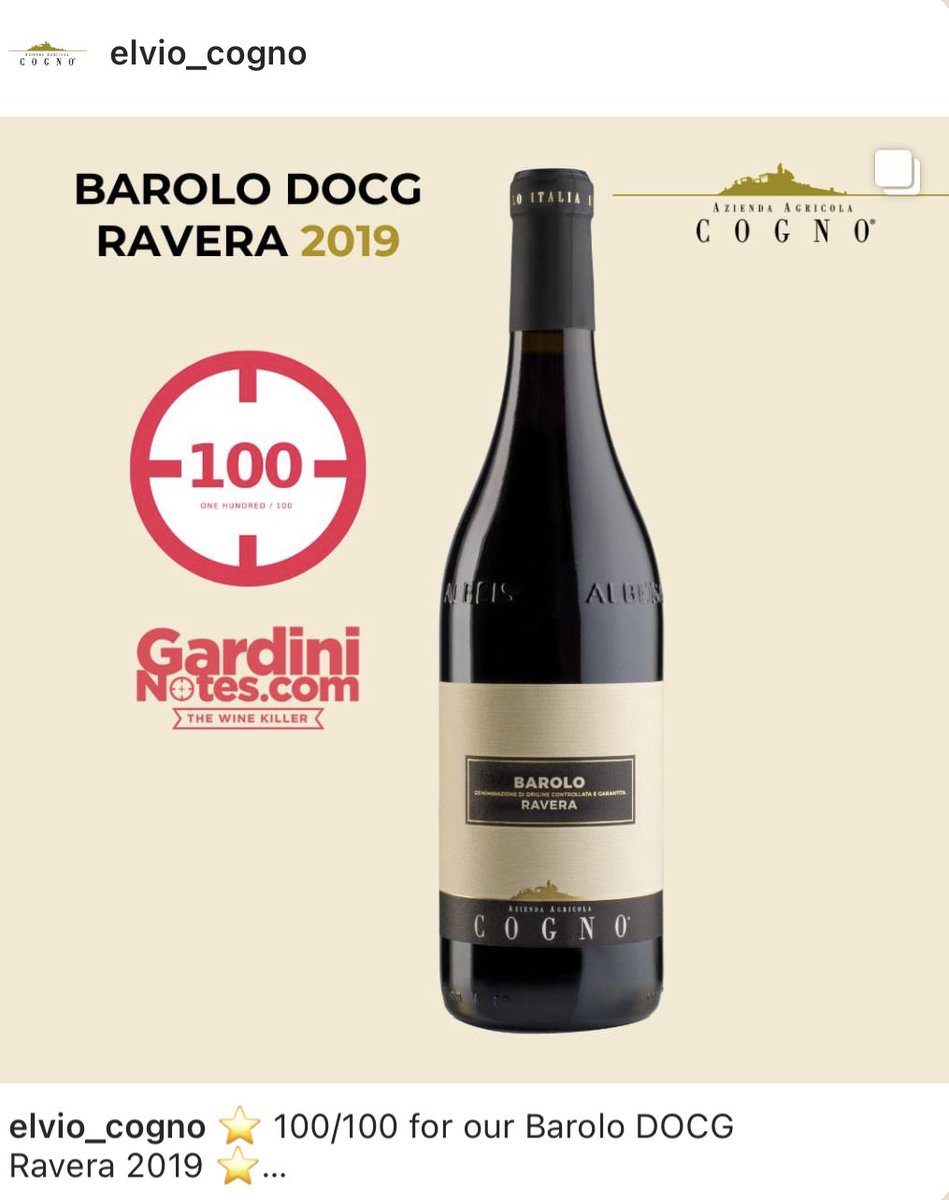 Worth reading article about top classic wines in todays Business Post and thank  you @GlassOfRedWine for shining light on Ravera Cru in Barolo and geniuses @elviocogno wine 🍷👌