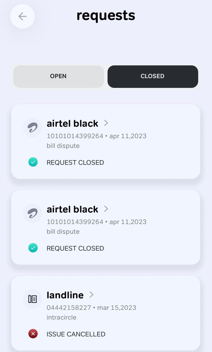 muckkels's tweet photo. @Airtel_Presence Why am I getting broadband bill for the connection I asked you to close on March 15 and had to again request on April 11? The issue according to you seems closed but the connection is still active!! https://t.co/sjeJXYc3ec
