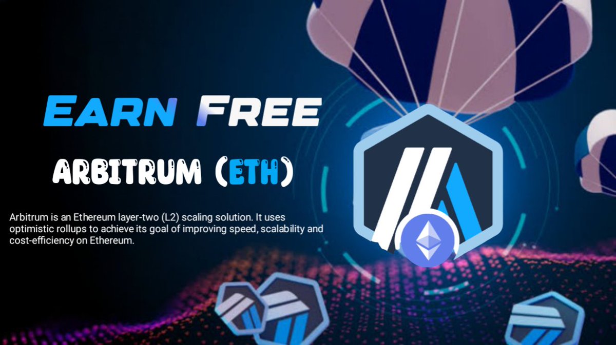 AirdropSpotter's tweet photo. 🚀  Arbitrum ETH Giveaway
👥 Referral : 0.000025 $ETH
📅  Hourly Bonus 0.000005 $ETH

Telegram Bot: https://t.co/cTSoPQ9mej
 
𓆩🔘𓆪 Complete All Task 
𓆩🔘𓆪 Submit Your Details  
#Arbitrum #ARB #ETH #Bnb #Airdrop #Trx https://t.co/12TwjMMJVz