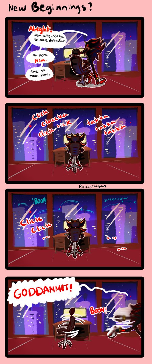 razzythefan's tweet photo. DEAR LORD WHERE DO I BEGIN!! I HAVE TOO MANY
Here's a bunch of misc stuff from #NEONFORGERY, my Metadow au! It is based on an 80s-ish city and focuses on Metal and Shadow becoming new people. Sonic gets to be a Bitch and is a cool drag queen in this au too lol. Sonadow are exes https://t.co/QjXq3RmHNs