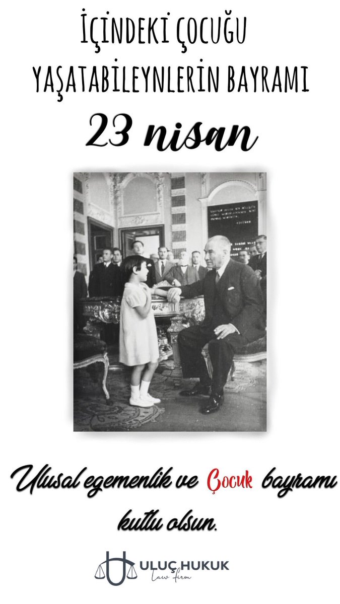 23 Nisan’da çocuklarımızda milli bilinç oluşması için kutlama yapmayı unutmayalım. #23Nisan #UlusalEgemenlikveÇocukBayramı #yüzüncüyıl #kutluolsun