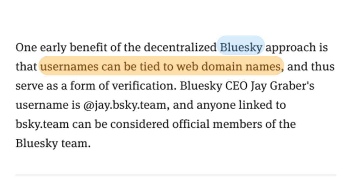 ensvision's tweet photo. the new decentralized Twitter-killer that everyone's talking about (@bluesky) lets you use web domains as usernames... 

@ensdomains should try to get integrated there ASAP https://t.co/fwL7E1lV65
