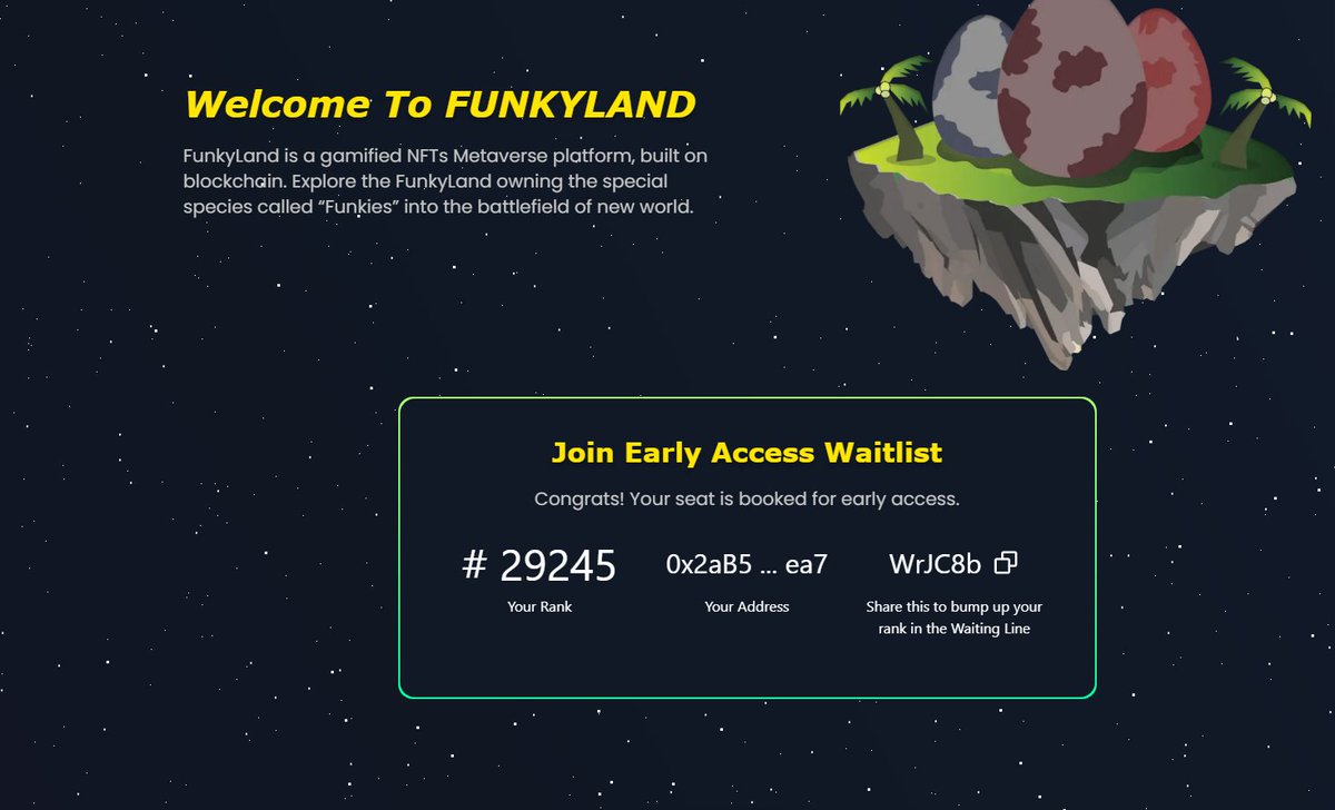 funkyland.org 
 #FunkyLand #Play2Earn #NFTs #zkSyncEra