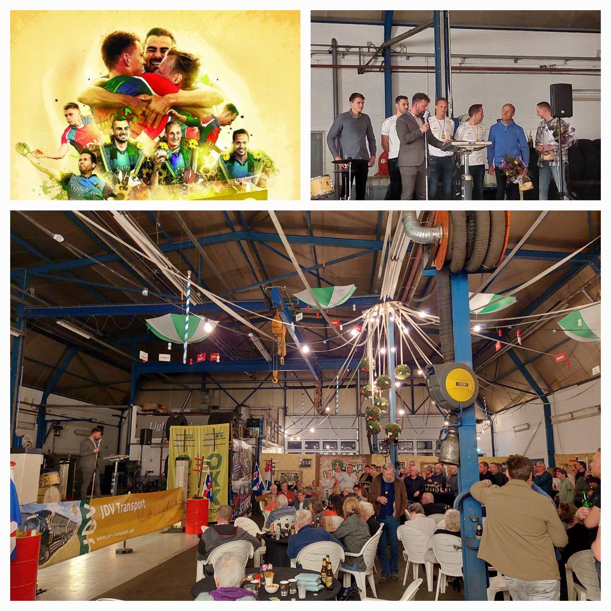 ArendzKees's tweet photo. Klasse huldiging van het partoer #TjisseSteenstra cum suis, gisteravond in #Bitgum.
#Waadhoeke = #kaatsen.
Namens het college van B&W van @Waadhoeke de winnaars van de @PCFraneker en de Ned.Kampioenschap @knkb mogen toespreken en natuurlijk een presentje uitgereikt. https://t.co/SAwyWF1O9g